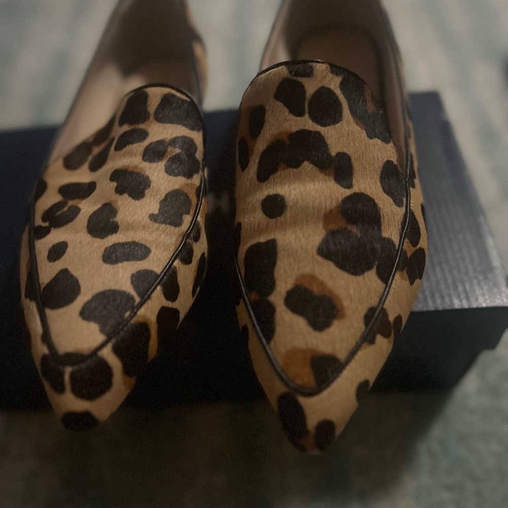 Cole Haan Brown and Black Leopard Print Flats